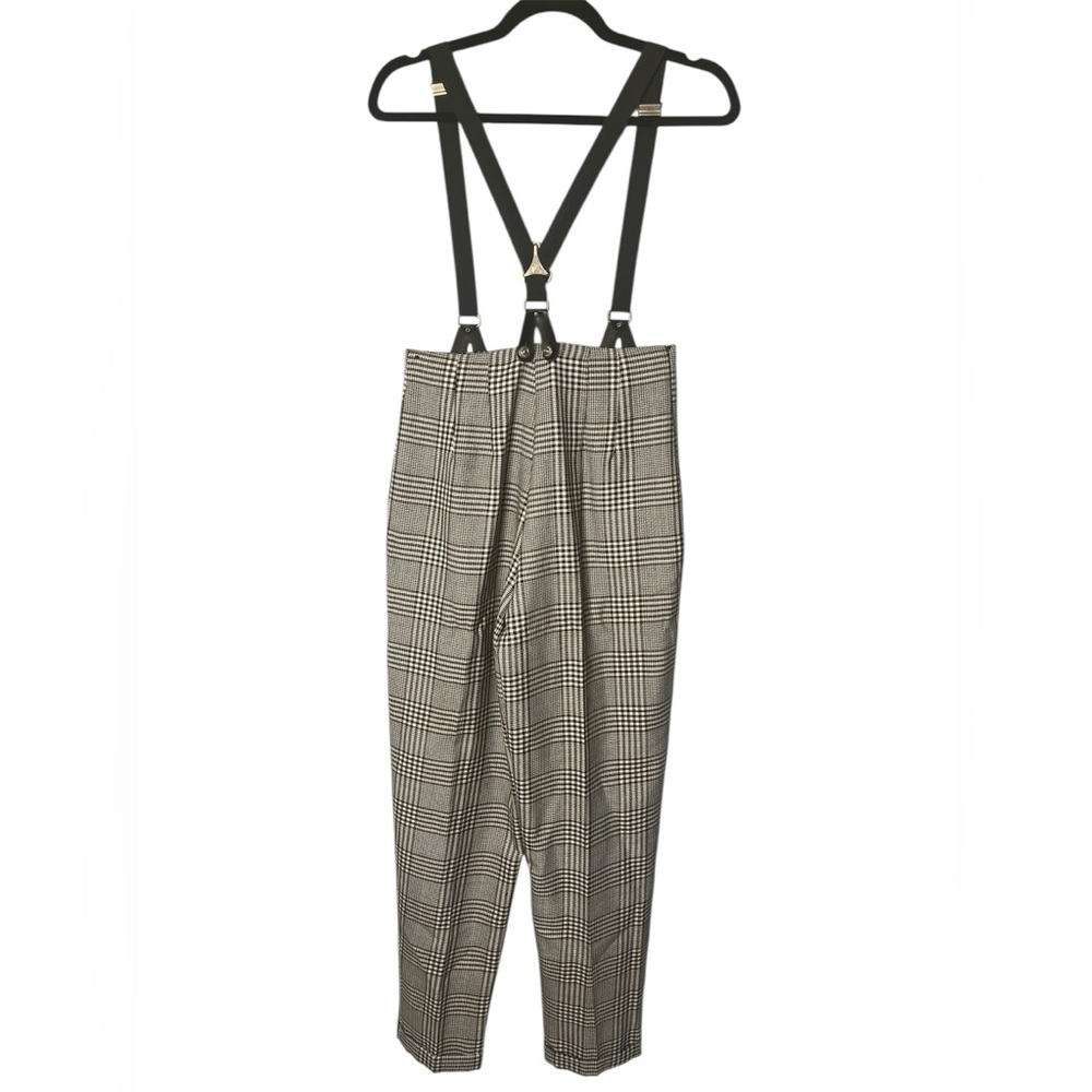 Vintage Black and White pants with Suspenders - Picture 2 of 9